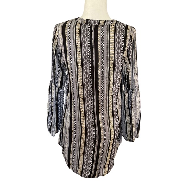 Umgee Aztec Boho Print Peasant Tunic Top Size M - Picture 7 of 13